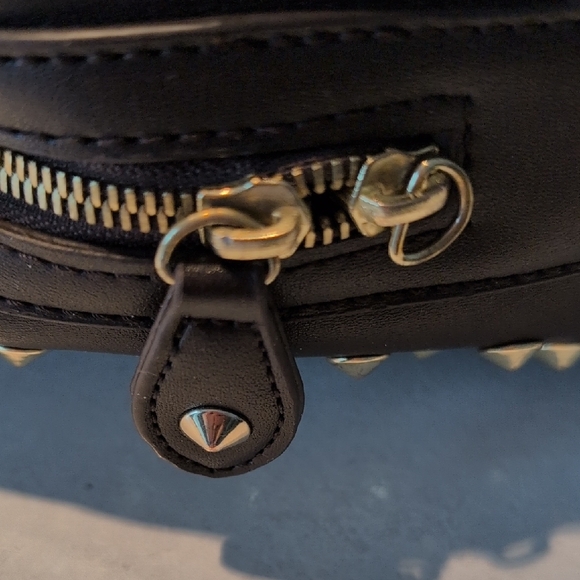 Steve Madden Dark Brown Satchel with Gold Studs - Picture 8 of 11